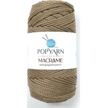 Příze POPYARN Příze Macrame B010 - světlá hnědá, 100g 140m