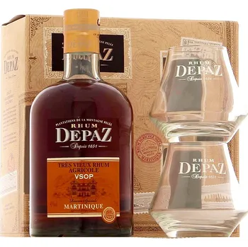 Likér Depaz Réserve spéciale VSOP + 2 sklenice 45 % 0,7 l