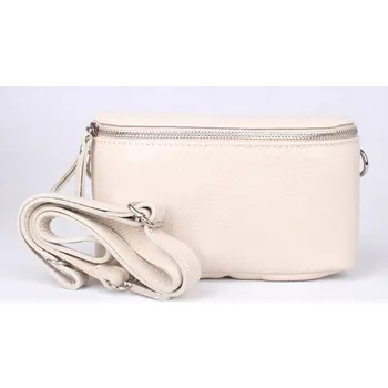 Kabelka Dámská kožená ledvinka Borse in Pelle no. 121 béžová