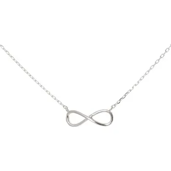 Náhrdelník Dámský stříbrný náhrdelník nekonečno STNAH097F