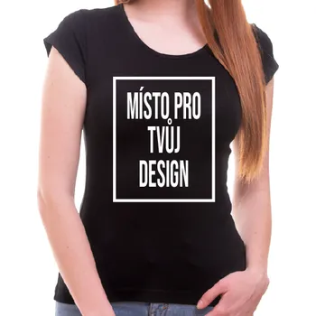 Dámské tričko s vlastním potiskem, Barva látky tyrkysová modrá, Střih Dámsky, Velikost M