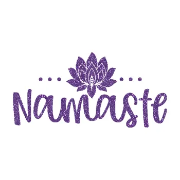 Polep vozidla SAMOLEPKA Namaste 002 nápis (87 - Ultra Metalic fialová) NA AUTO, NÁLEPKA, FÓLIE, POLEP, TUNING, VLASTNÍ TEXT, TISK, AUTOSAMOLEPKY.cz, POLEPY, OBRÁZEK, LOGO, SAMOLEPKY
