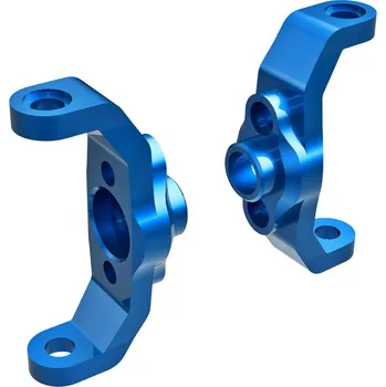 RC vybavení 1:18 Traxxas TRX-4M Ford Bronco 2021: Závěs těhlice hliníková modře eloxovaná (levá a pravá)