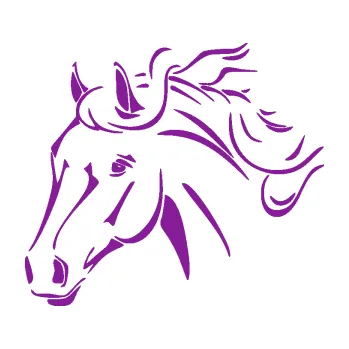 Samolepící dekorace Kůň 092 levá (14 - fialová) SAMOLEPKA NA AUTO, NÁLEPKA, FÓLIE, POLEP, TUNING, VLASTNÍ TEXT, TISK, AUTOSAMOLEPKY.cz, POLEPY, OBRÁZEK, LOGO, 3D STICKERS