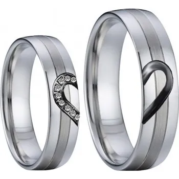 Prsten ŠPERKY-NM, Ocelové snubní prsteny Johnny a Frances Rytina: Bez rytiny
