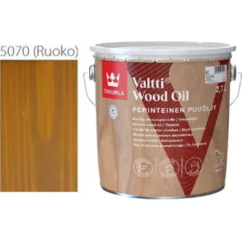 Olej na dřevo Tikkurila Valtti Wood Oil - PUUÖLJY - 2,7L - 5070 - rustikální dub - Ruoko + dárek k objednávce nad 1000Kč