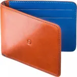 Kožená peněženka s klipem dolarovka hnědo/modrá Bez mincí