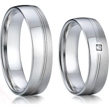 Prsten ŠPERKY-NM, Snubní prsteny ocelové Radúz a Mahulena Rytina: Bez rytiny