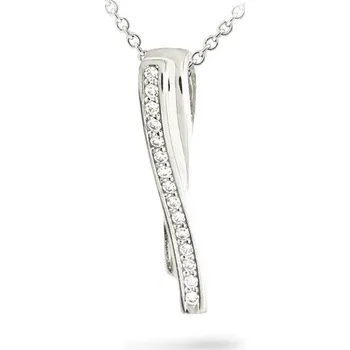 Přívěsek ŠPERKY-NM, Zlatý přívěsek se zirkony v bílém zlatě 1025