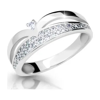 Prsten ŠPERKY-NM, Dámský prsten se zirkony v bílém zlatě 1626 Velikost prstenu: 60