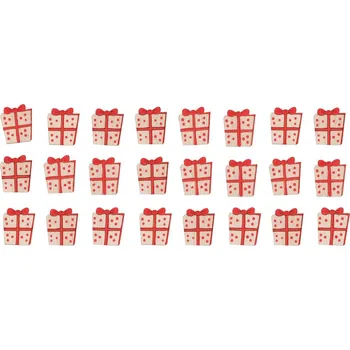 Vánoční dekorace Anděl Přerov, s.ro. Dřevěné dárky s lepíkem 2,5 cm - 24 ks