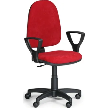 Kancelářská židle s područkami KZ 9613-červená/KP