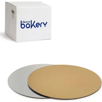 Dortová podložka pod dort 100ks 22cm šíře 0,01cm zlato stříbrná - Decora