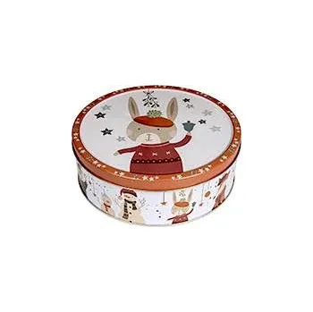 Sušenky HAMLET 150 g plechová dóza - ZAJÍC (Dánské sušenky v plechové dóze / ZIMNÍ motiv )