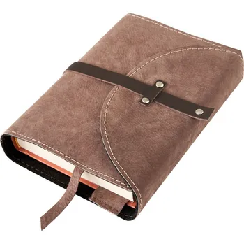 Obal na knihu Variabilní obal s nýty Barva kůže: Hnědá semiš (D532)