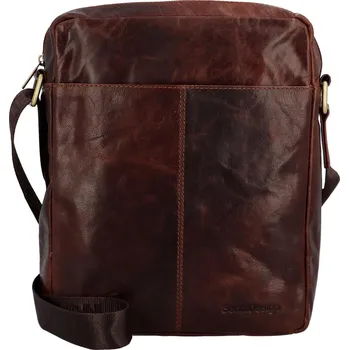 Pánská kožená taška přes rameno tmavě hnědá - SendiDesign McGord hnědá