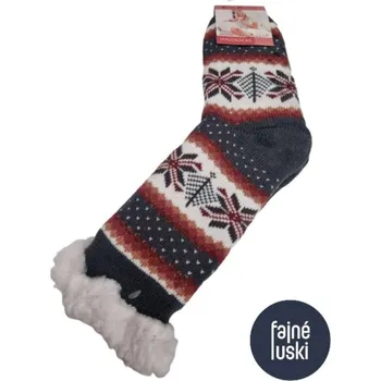 Dámské ponožky Teplé ponožky s kožíškem 35-38. č.1