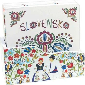 Sklenice Podložky pod sklenice Slovensko Pieniny (Dřevěný doplněk do kuchyně, 6 podložek v balení)