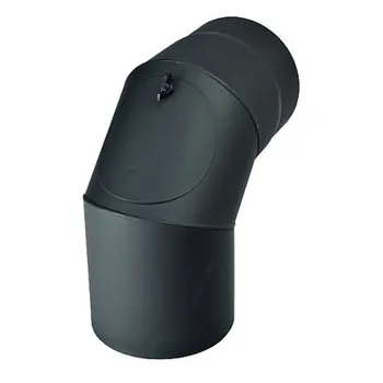 Kouřovod Kovo Kraus Koleno kouřové s čistícím otvorem 90° 120 mm
