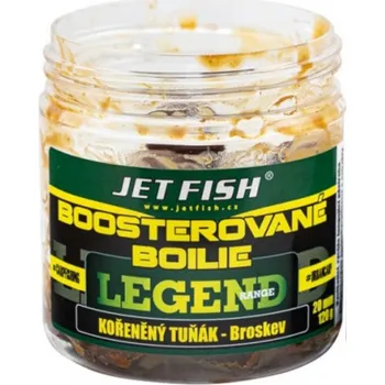 Boilies Jetfish Jet Fish Boosterované Boilie Legend Range - Kořeněný Tuňák - Broskev - 20 mm