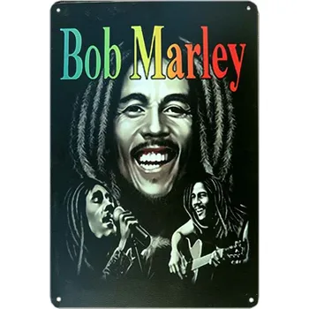 Plechová cedule Plechová cedule Bob Marley (malá 20x30 cm retro tabule s nejlepším hudebníkem všech dob)