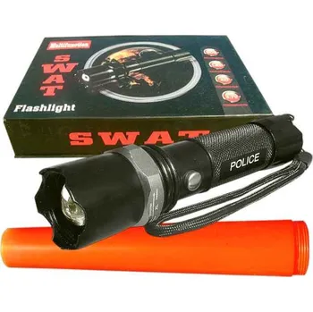 Baterka SWAT s výstražným kuželem (multifunkční dobíjecí baterka)