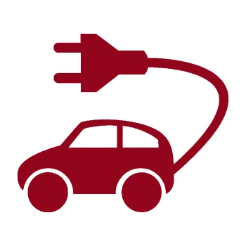 samolepka Elektro auto 002 levá symbol zásuvka (07 - bordó vínová) SAMOLEPKA NA AUTO, NÁLEPKA, FÓLIE, POLEP, TUNING, VLASTNÍ TEXT, TISK, AUTOSAMOLEPKY.cz, POLEPY, OBRÁZEK, LOGO, 3D STICKERS