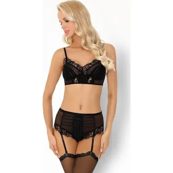 Dámské erotické prádlo Elegantní set Almudena black - LivCo Corsetti černá L/XL