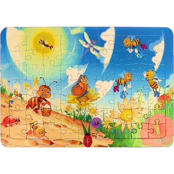 Puzzle Puzzle Letní louka 37x26cm 63ks (Puzzle z kartonu pro děti od 3 let)