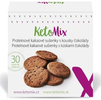 Keto dieta KetoMix Proteinové kakaové sušenky s kousky čokolády 225 g