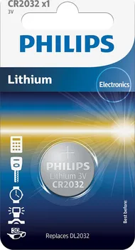 Článková baterie Philips Lithium CR2032/01B 1 ks