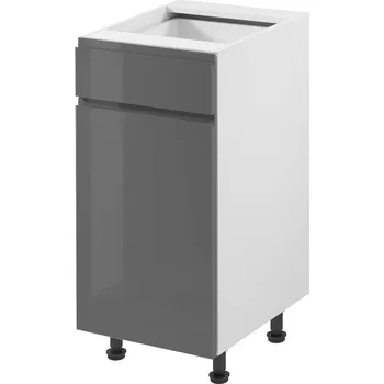 ASPEN gr | dolní skříňka D40S1 se zásuvkou | PRAVÁ | šedá lesk