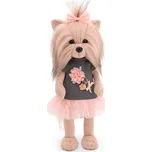 Yoyo s tělíčkem s kostřičkou v šatech zdobených šitými kytičkami - jorkšírka od firmy ORANGE TOYS (Lucky Yoyo Tea Rose)