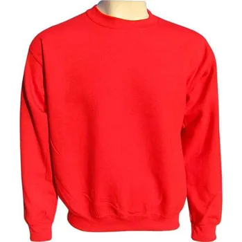Pánská mikina Mikina pánská Gildan červená (jednoduchá mikina z počesaného úpletu)