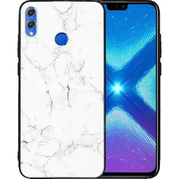 Příslušenství pro tablet VSECHNONAMOBIL 52673 MY ART Ochranný obal Honor 8X - WHITE MARBLE (144)