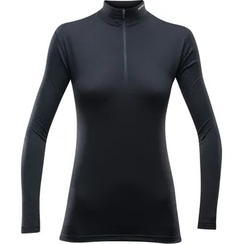 Dámské tričko Devold dámské triko s dlouhým rukávem a zipem Breeze Merino 150 Zip Neck Barva: black, Velikost: XL