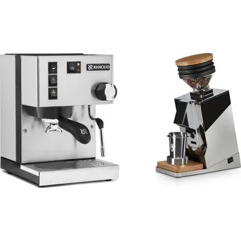 Kávovar Rancilio Silvia E + Eureka Mignon Single Dose, Chrome & Oak