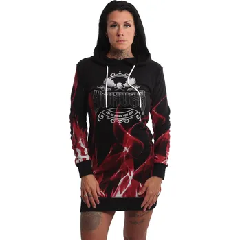 Dámské šaty Yakuza Burn It Sweat Šaty Černé L