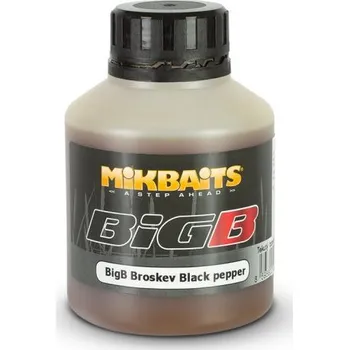 Návnadové aroma Mikbaits BigB Booster - Broskev/Černý pepř - 250ml