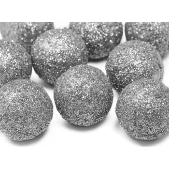 Party dekorace Třpytivé kuličky - stříbrné