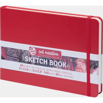 Umělecký papír Royal Talens Art Creation sketch deník, červený, 15x21 cm