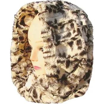 Šála Nákrčník dámský s krátkým vlasem (zimní šála a čepice kožešinového vzhledu)