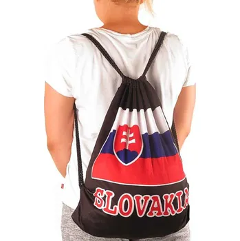 Kapsa na záda Slovakia (taška na záda jako pytlík na přezůvky nebo sportovní potřeby)