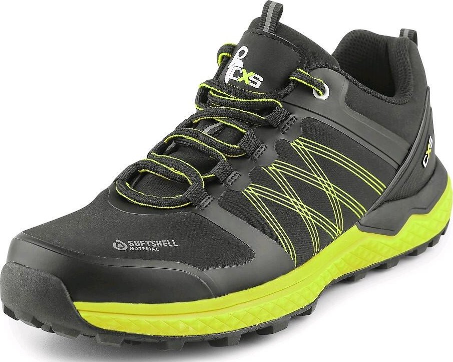 CXS Obuv polobotka softshellová SPORT, černo-zelená, vel. 38