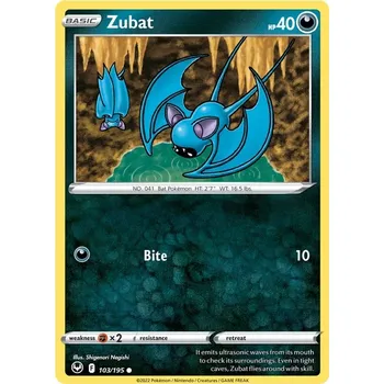 Sběratelská karetní hra Zubat 103/195 - Silver Tempest Typ karty: Non-Holo