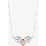 Stříbrný náhrdelník All I Love, srdce s kubickou zirkonií Preciosa
