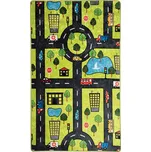 Dětský koberec Green City 100x160 cm zelený