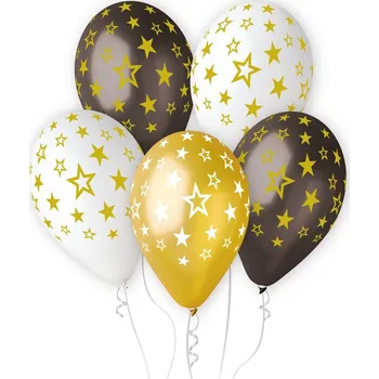 Party dekorace Balónky GOLD STARS, 13 palců / 6 ks.