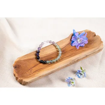 Náramek Živlový náramek - vzduch Fialovo - zelená