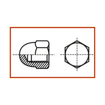 Matice Matice klobouková M14 DIN 1587 ZINEK (Matice klobouková uzavřená DIN 1587 Zn)